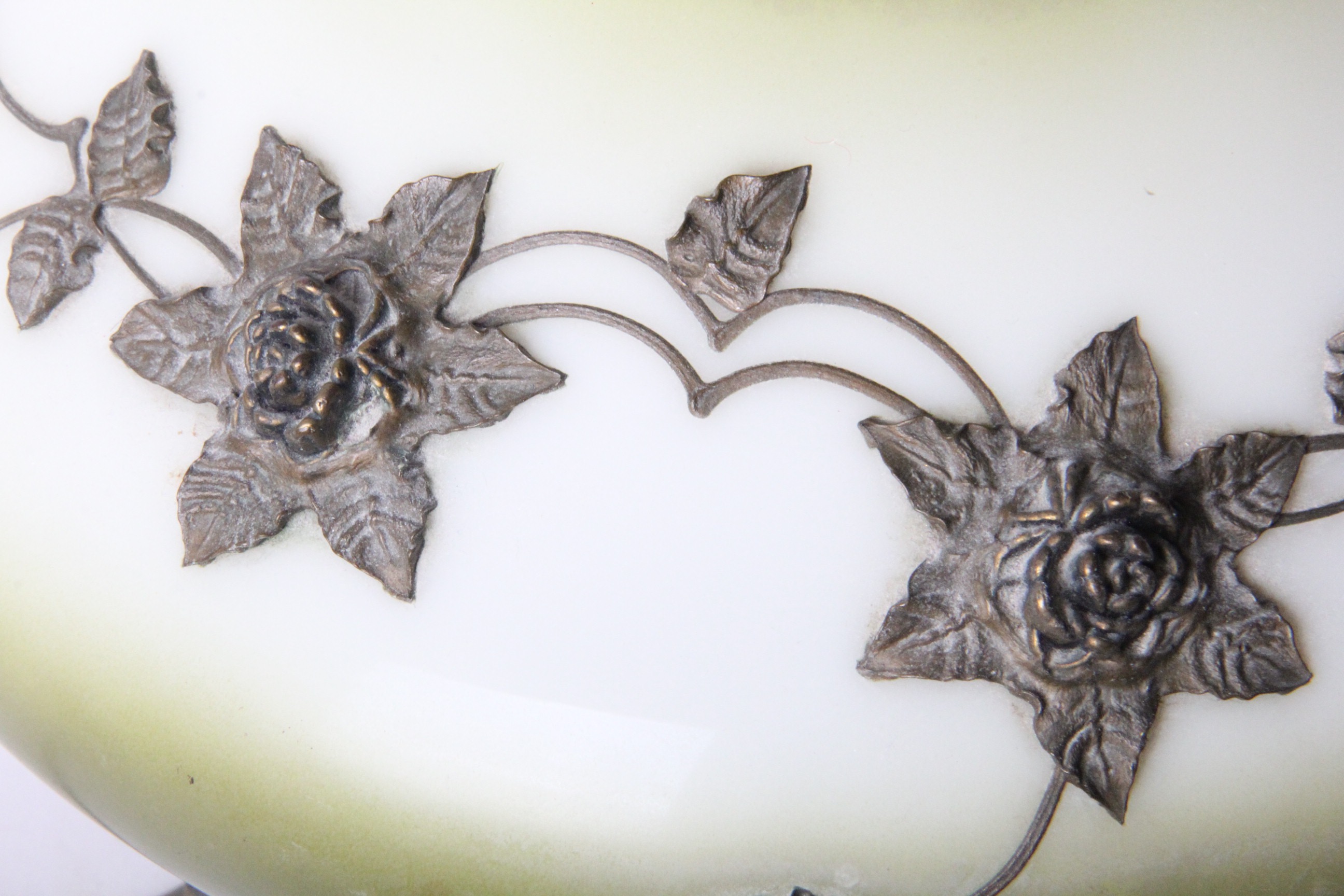 Vintage Glass Table Top Hurricane Style Parlor Lamp