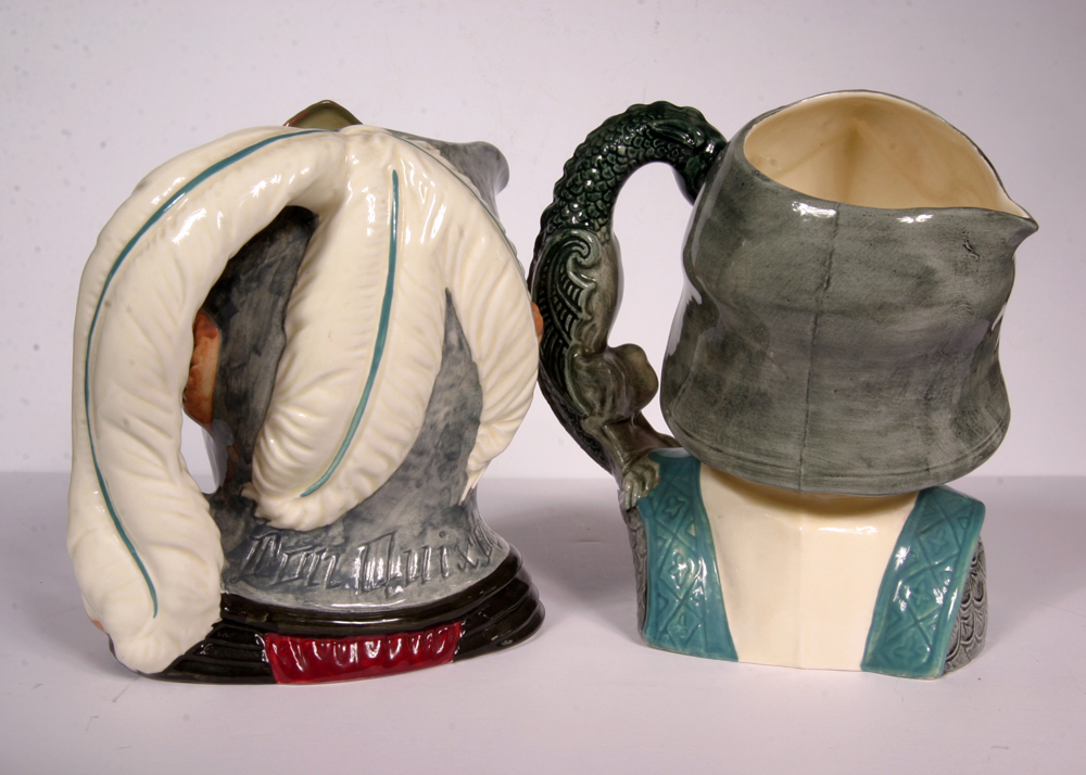 Royal Doulton Large Toby Character Jugs "St. George" and "Don Quixote"