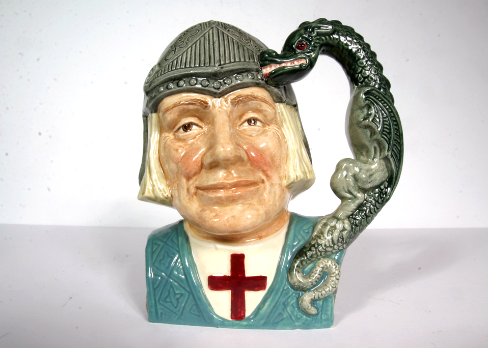 Royal Doulton Large Toby Character Jugs "St. George" and "Don Quixote"