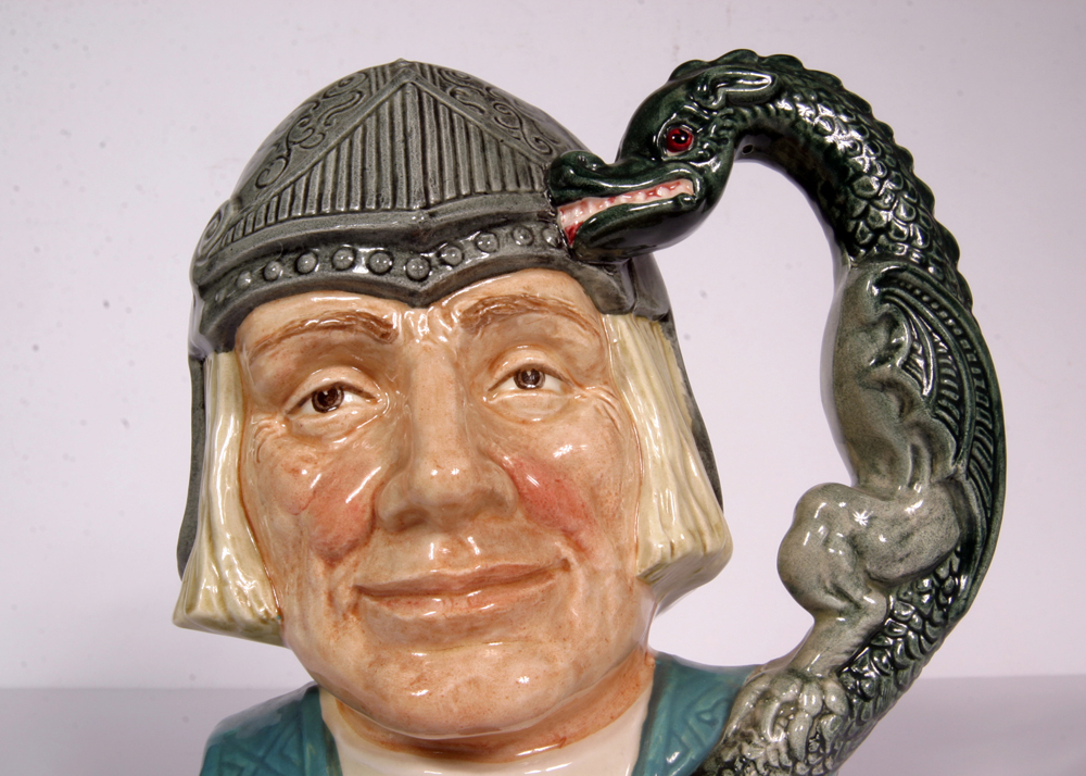 Royal Doulton Large Toby Character Jugs "St. George" and "Don Quixote"