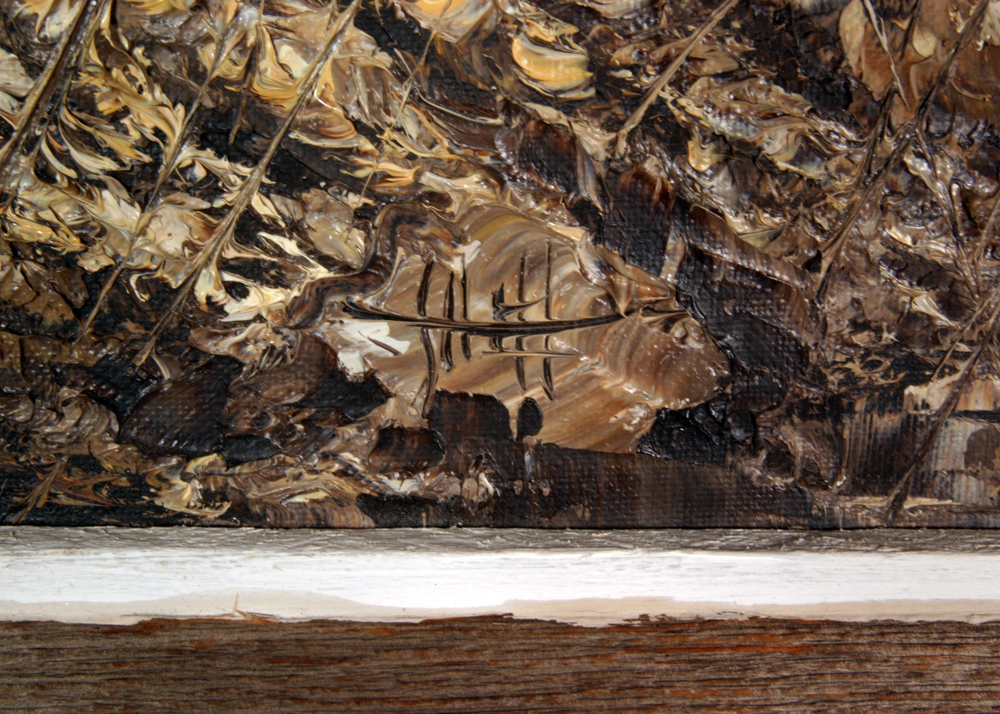 Original Oil on Board Painting of Covered Bridge