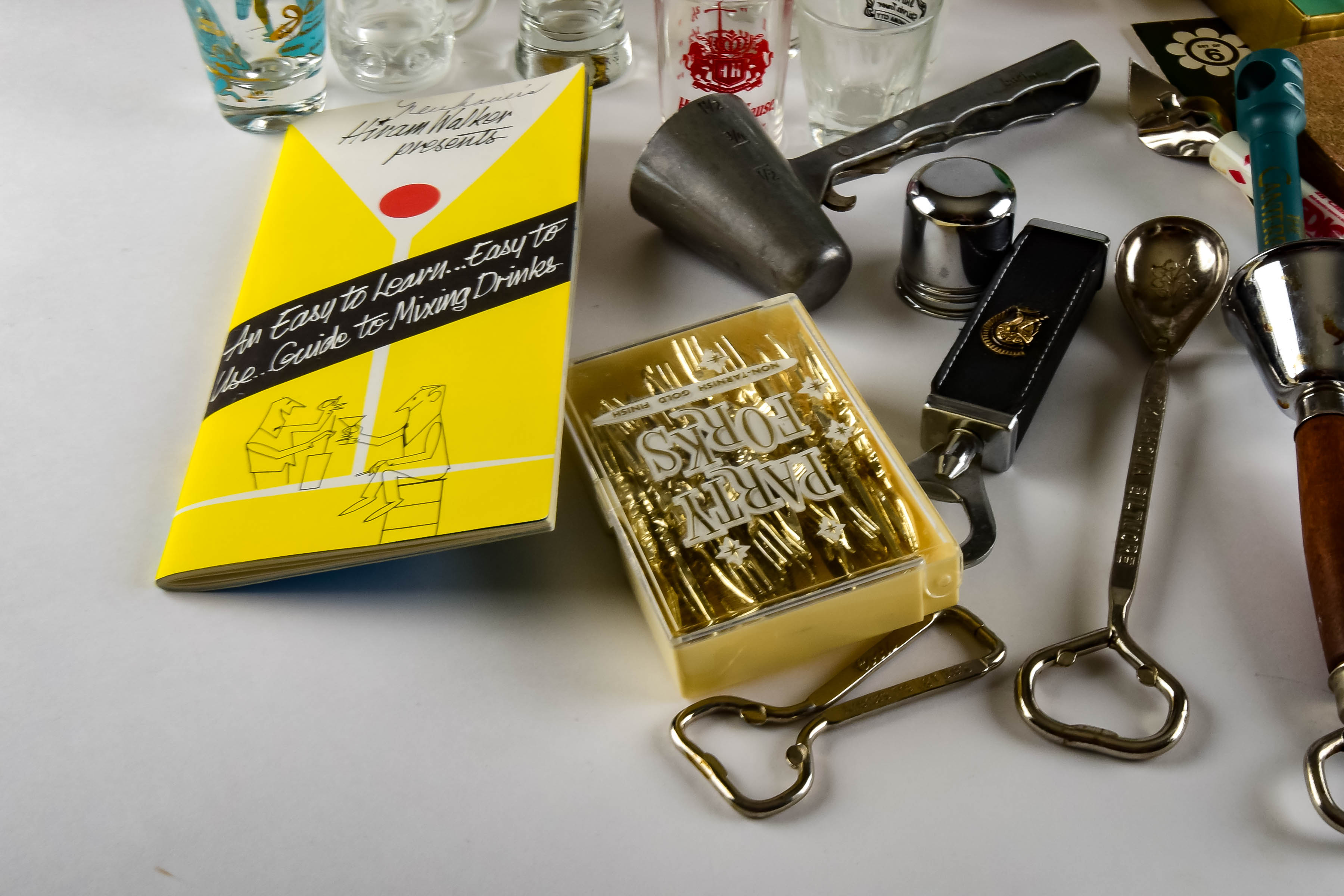 Assortment of Vintage Bar Accessories