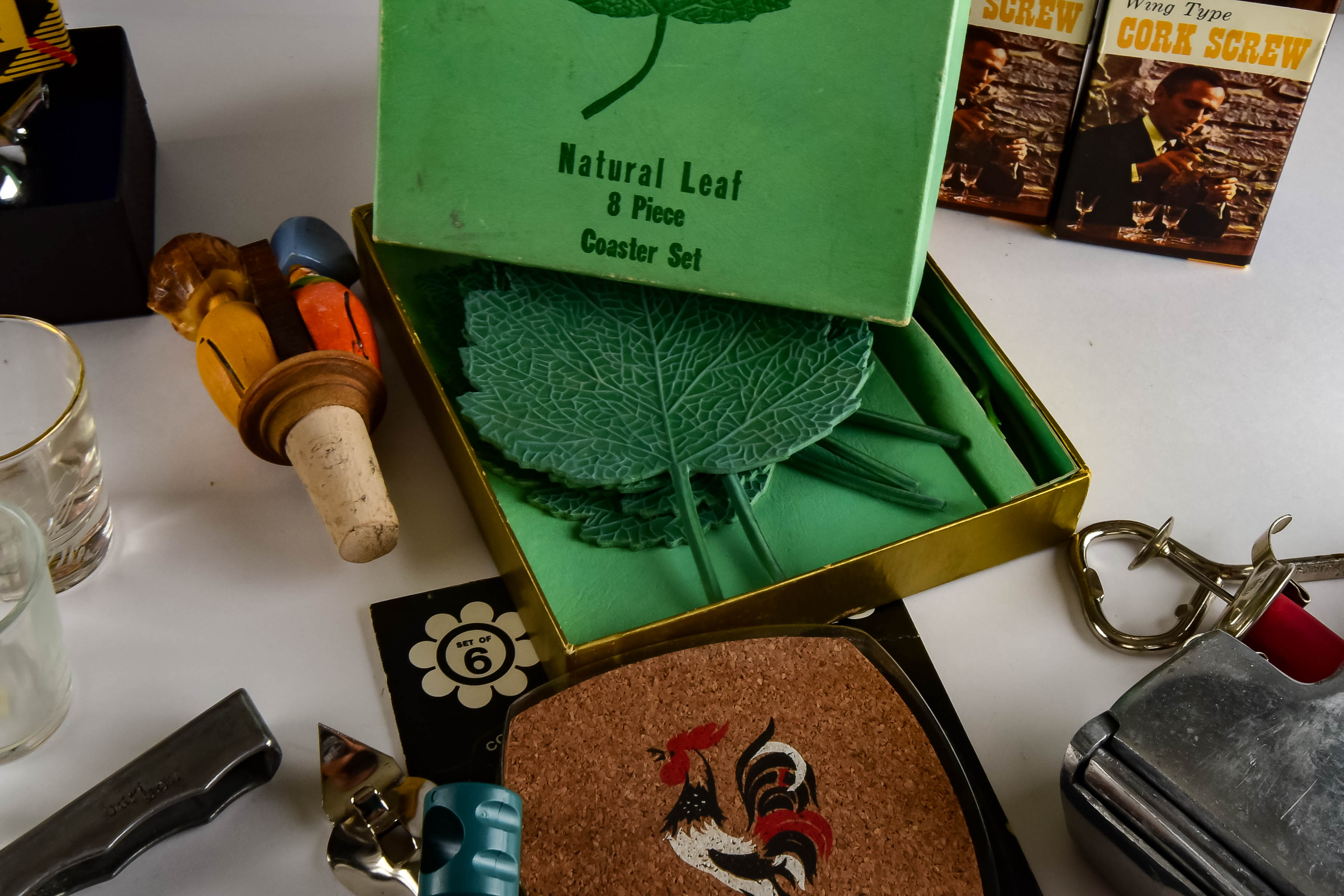 Assortment of Vintage Bar Accessories