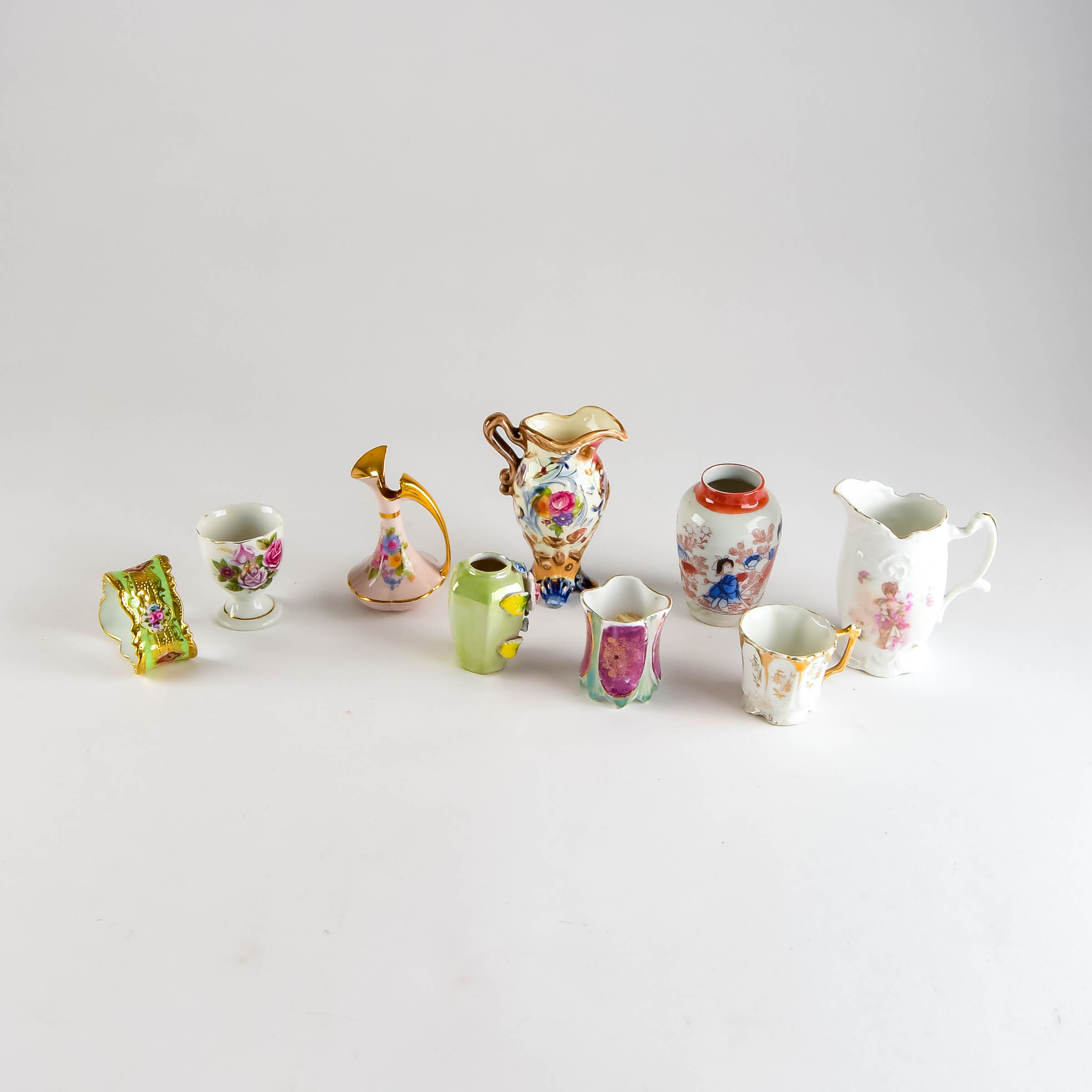 Collection of Decorative Bone China Miniatures