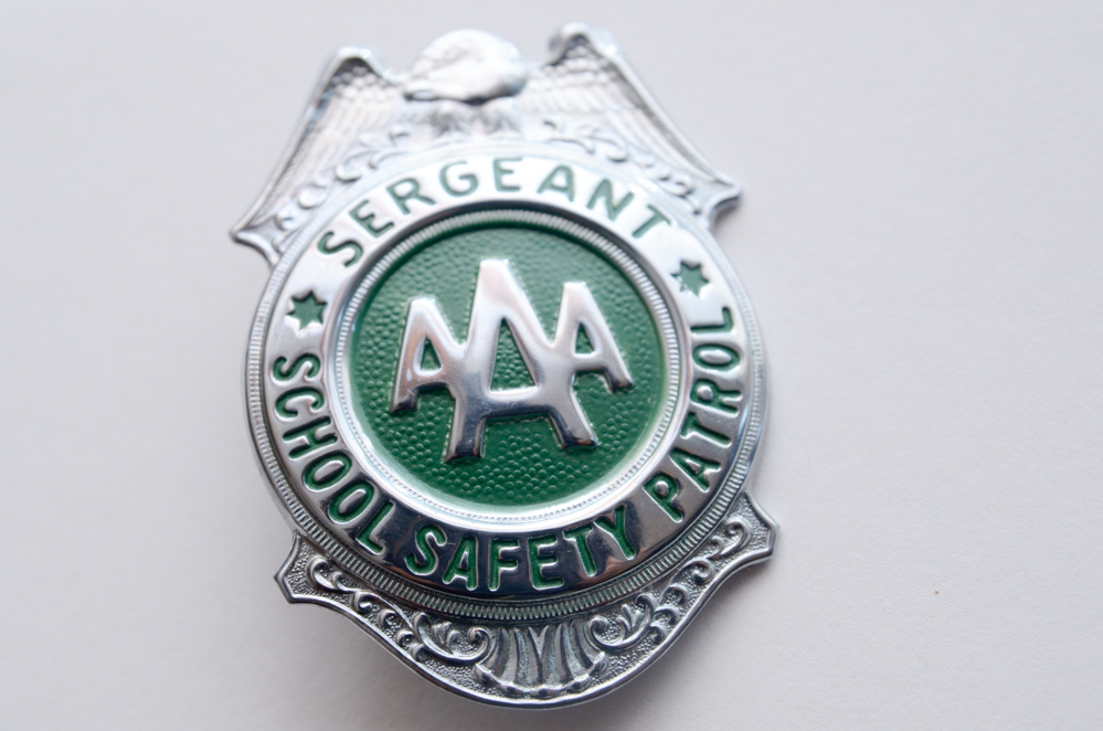 Pair of Vintage AAA School Safety Patrol Badges