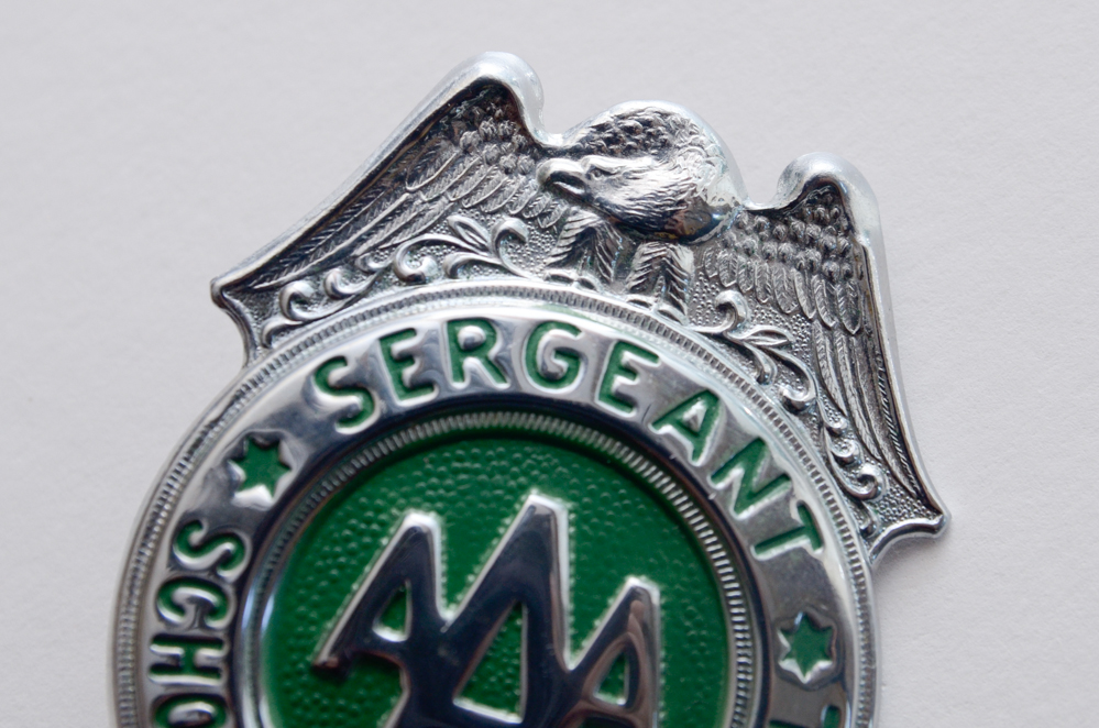 Pair of Vintage AAA School Safety Patrol Badges