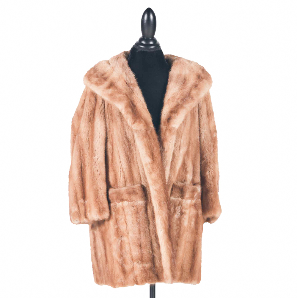 Light Blonde Mink Fur Coat