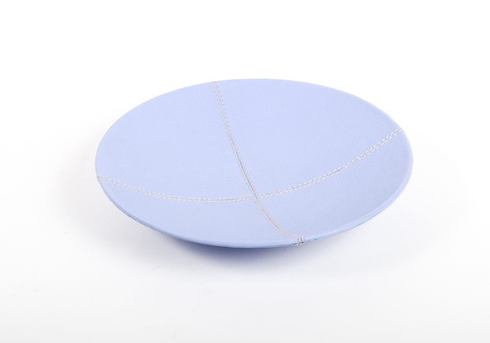 Vera Wang Pebbled Leather Wrapped Decorative Bowls