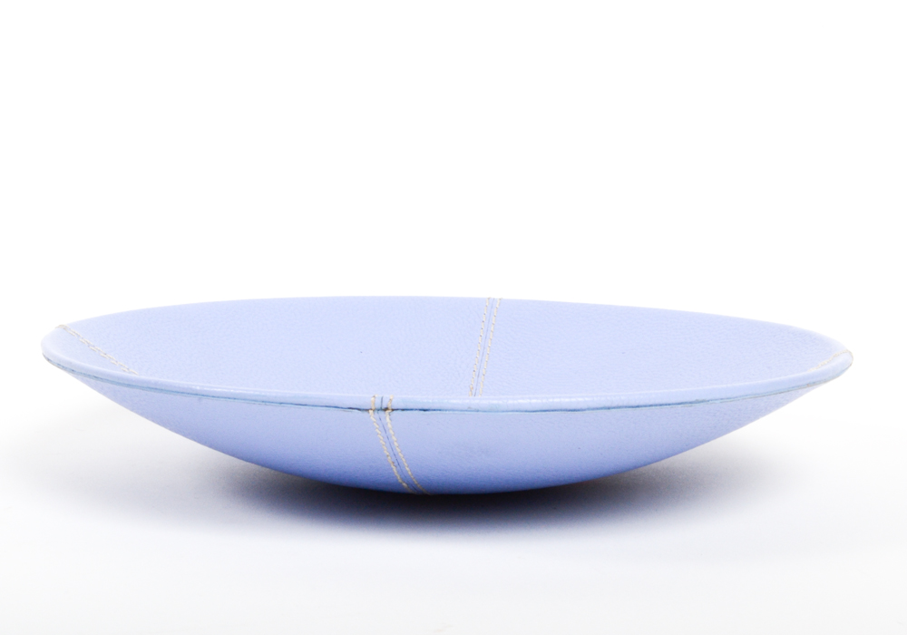 Vera Wang Pebbled Leather Wrapped Decorative Bowls