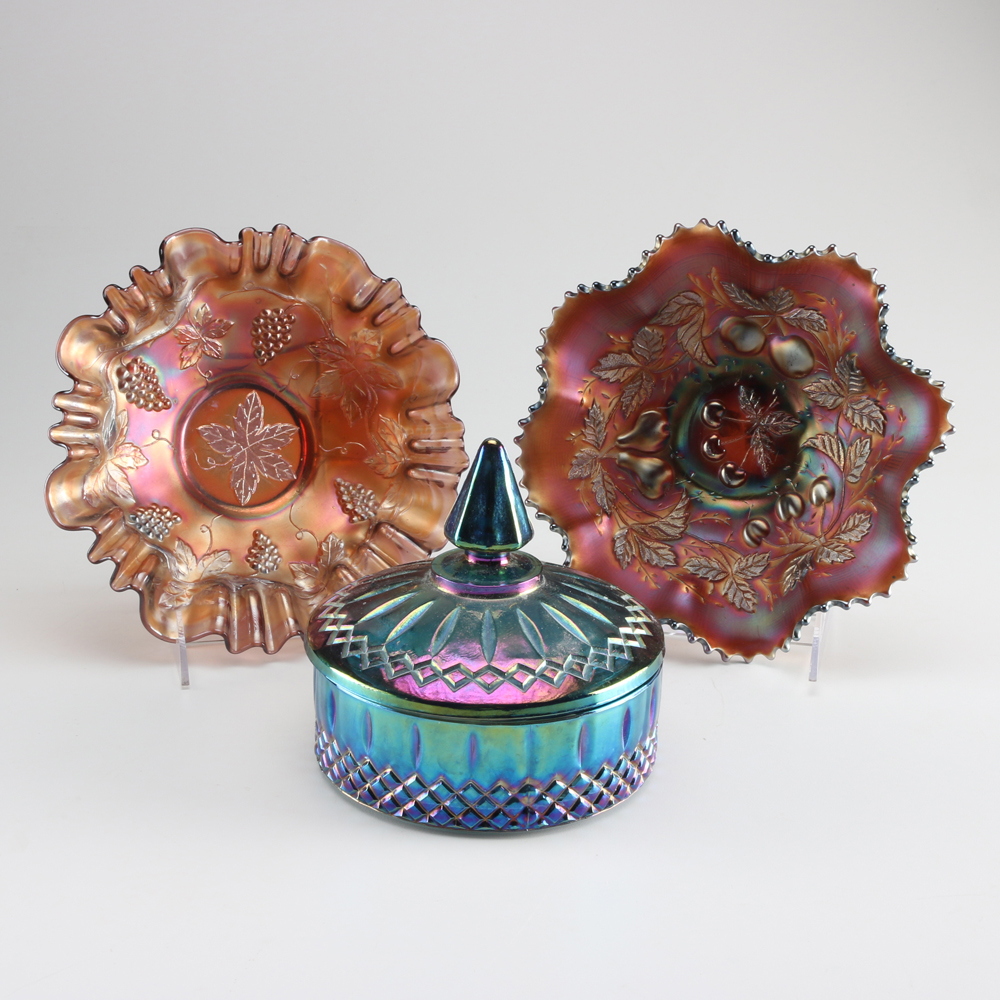 Vintage Carnival Glass Candy Dishes