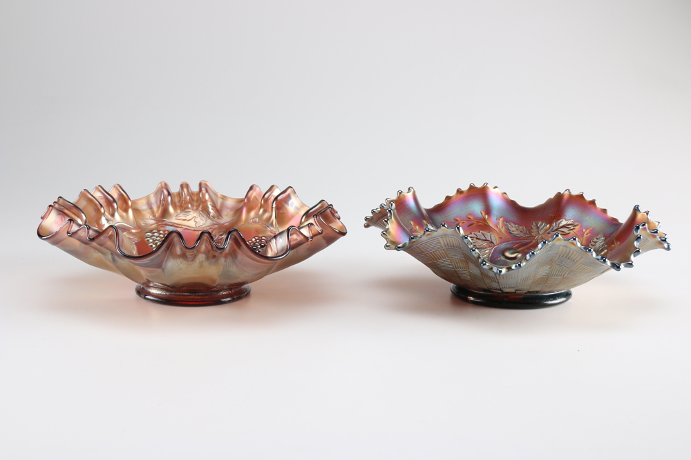 Vintage Carnival Glass Candy Dishes