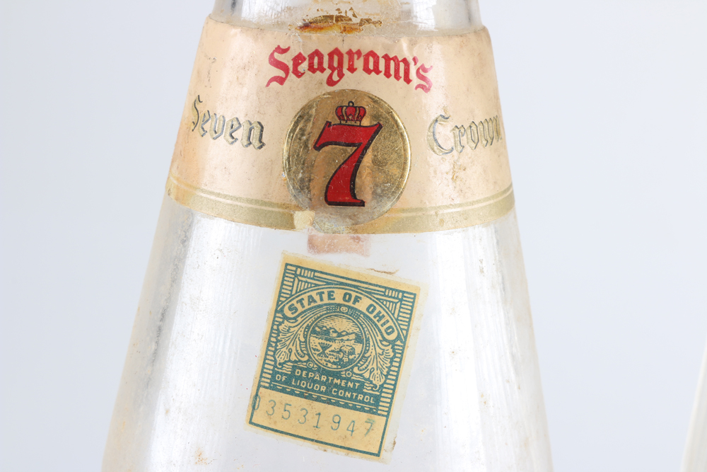 Collection Of Vintage Liquor Bottles And Barware