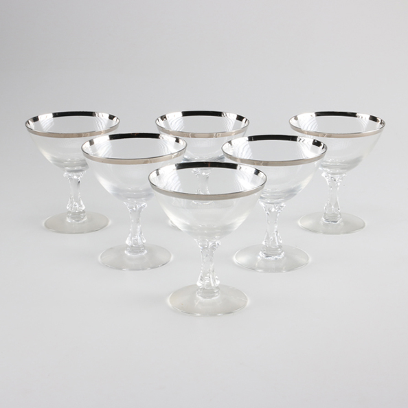 Fostoria Wedding Ring Champagne Glasses