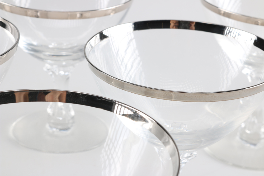 Fostoria Wedding Ring Champagne Glasses