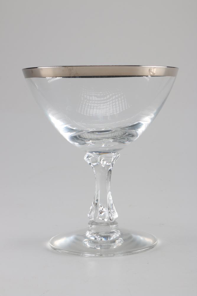 Fostoria Wedding Ring Champagne Glasses