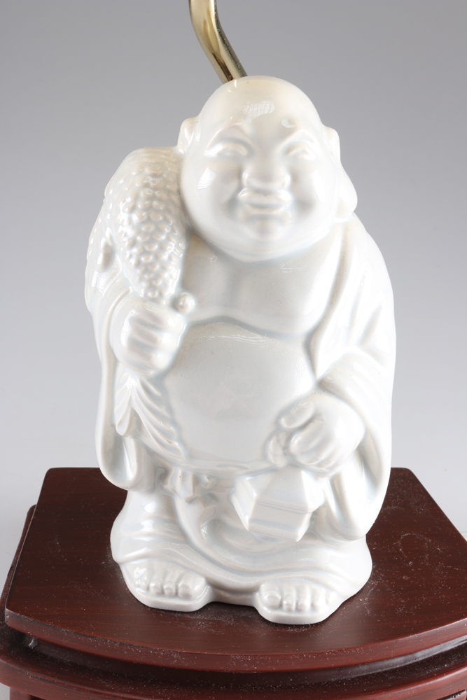 Budai Statues and Lamp