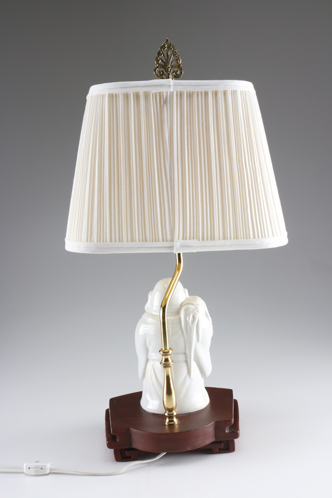 Budai Statues and Lamp