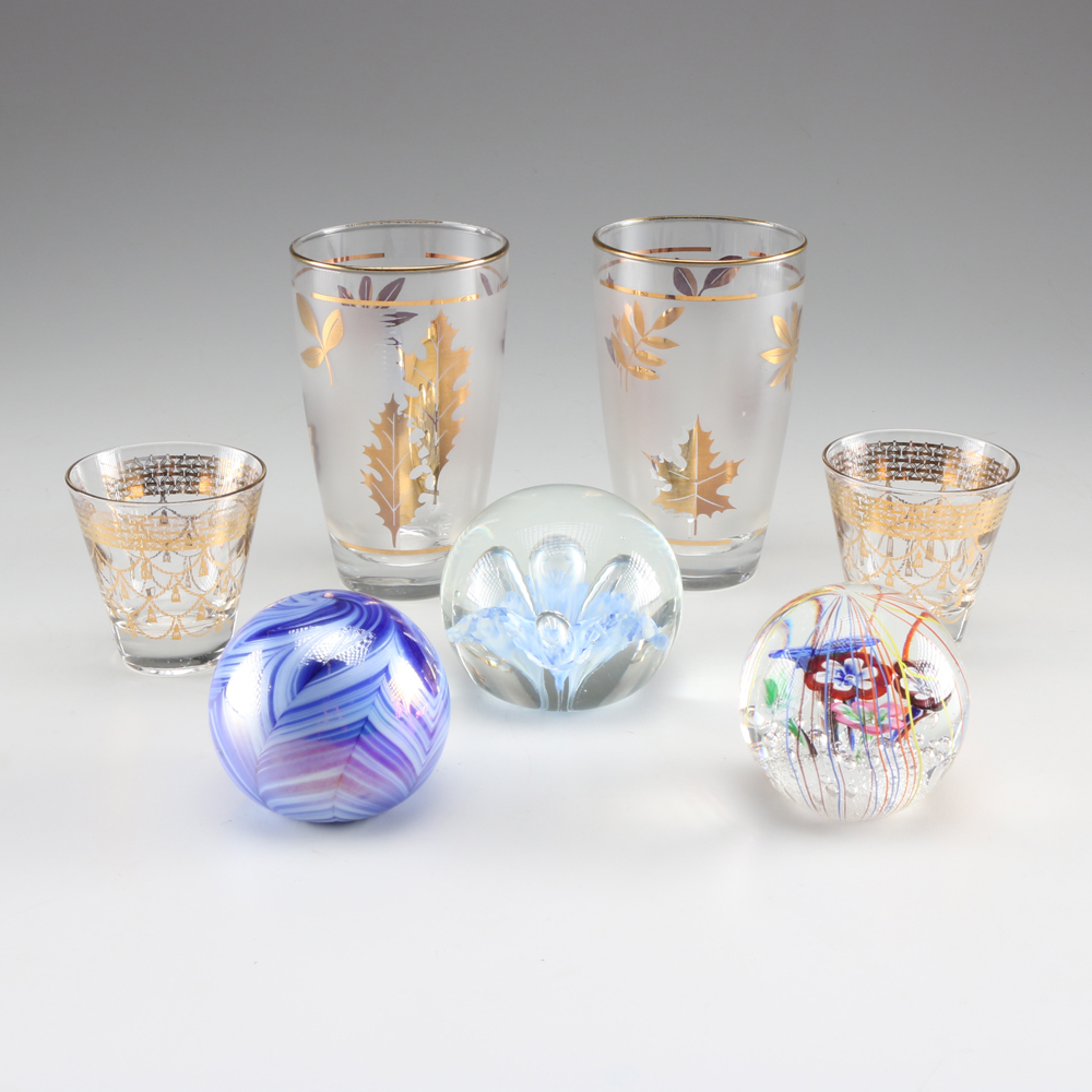 Decorative Glasses and Glass Paperweights