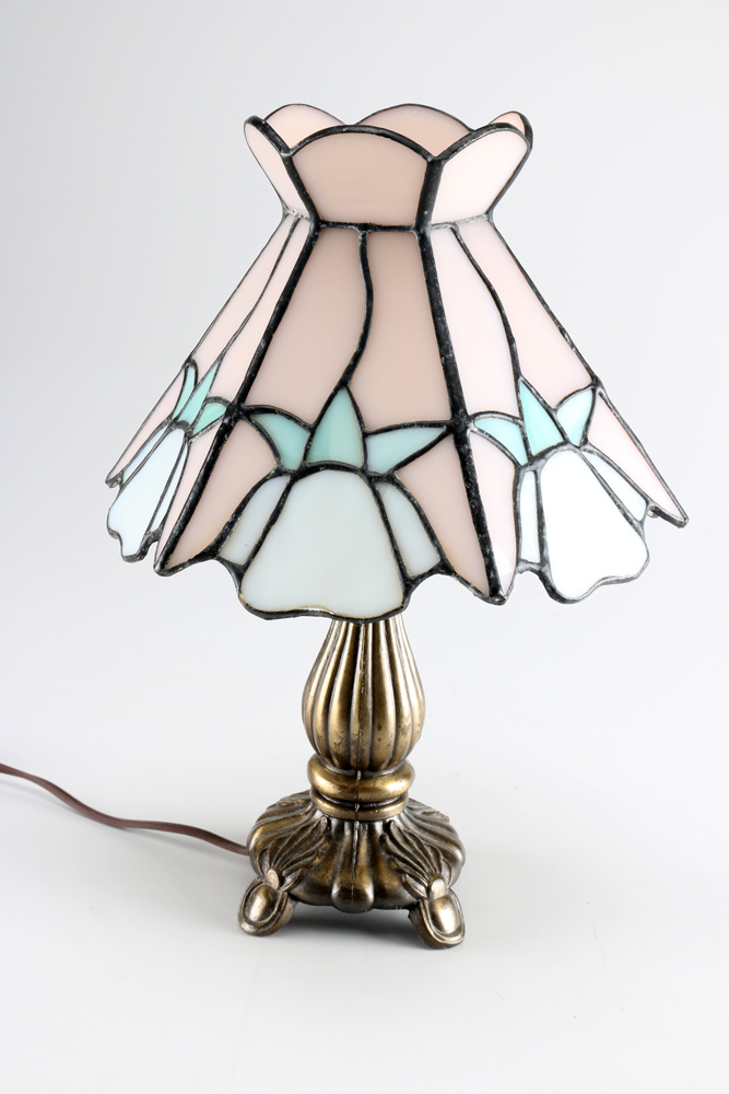 Pair of Tiffany Style Glass Lamps