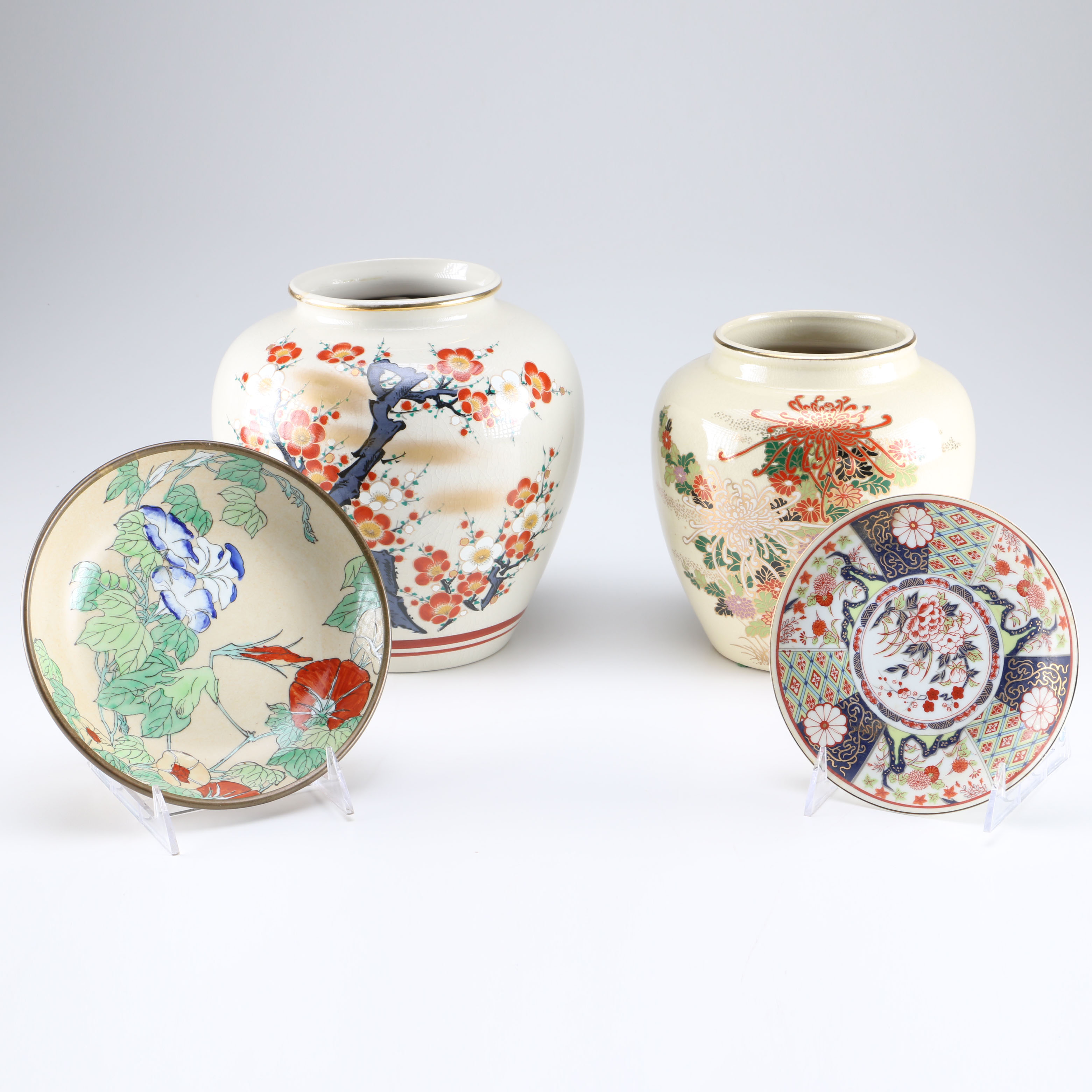 Asian Ceramics with Japanese Imari Plage