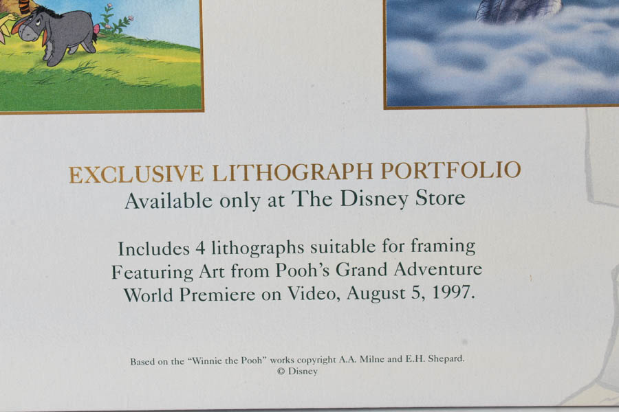 Disney's "Winnie The Pooh" Exclusive Lithograph Portfolio
