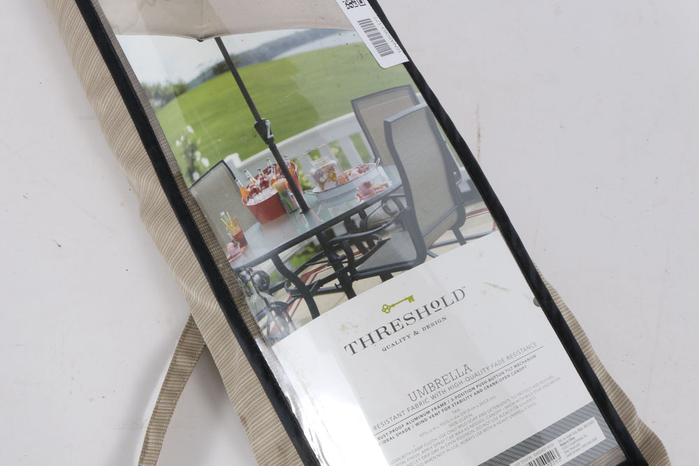 Threshold Outdoor Tan Umbrella