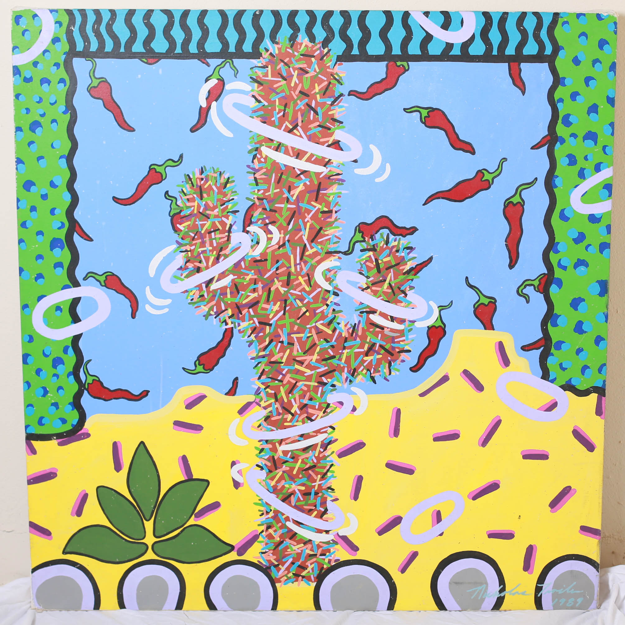 Nicholas Troilo Signed Mexican Themed Oil on Canvas