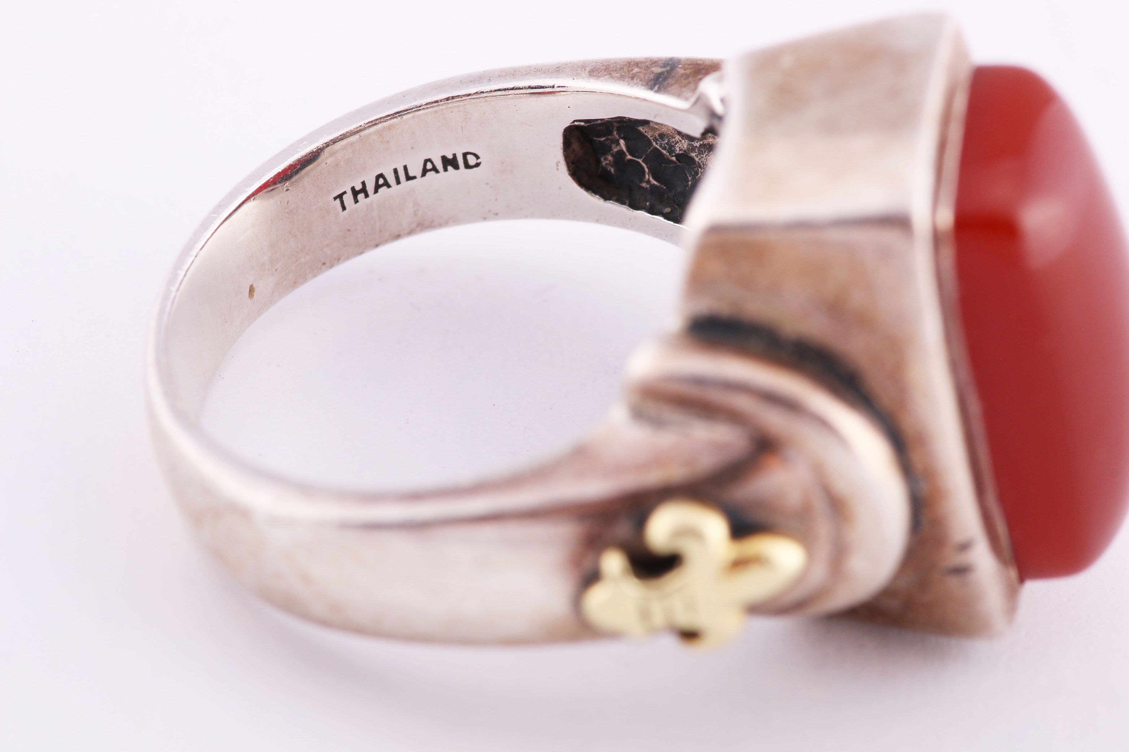 Sterling Silver Rings with Gold Accents