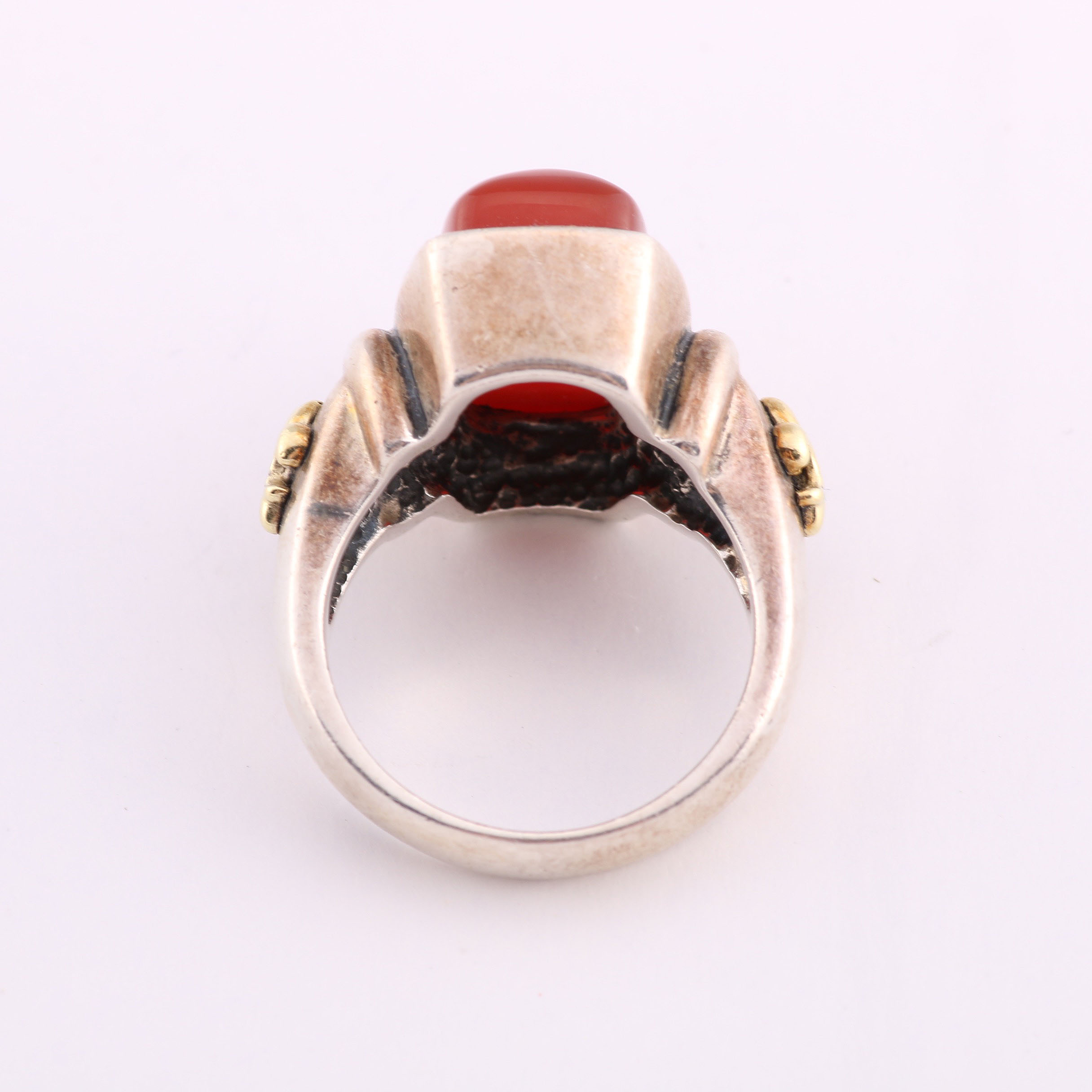 Sterling Silver Rings with Gold Accents