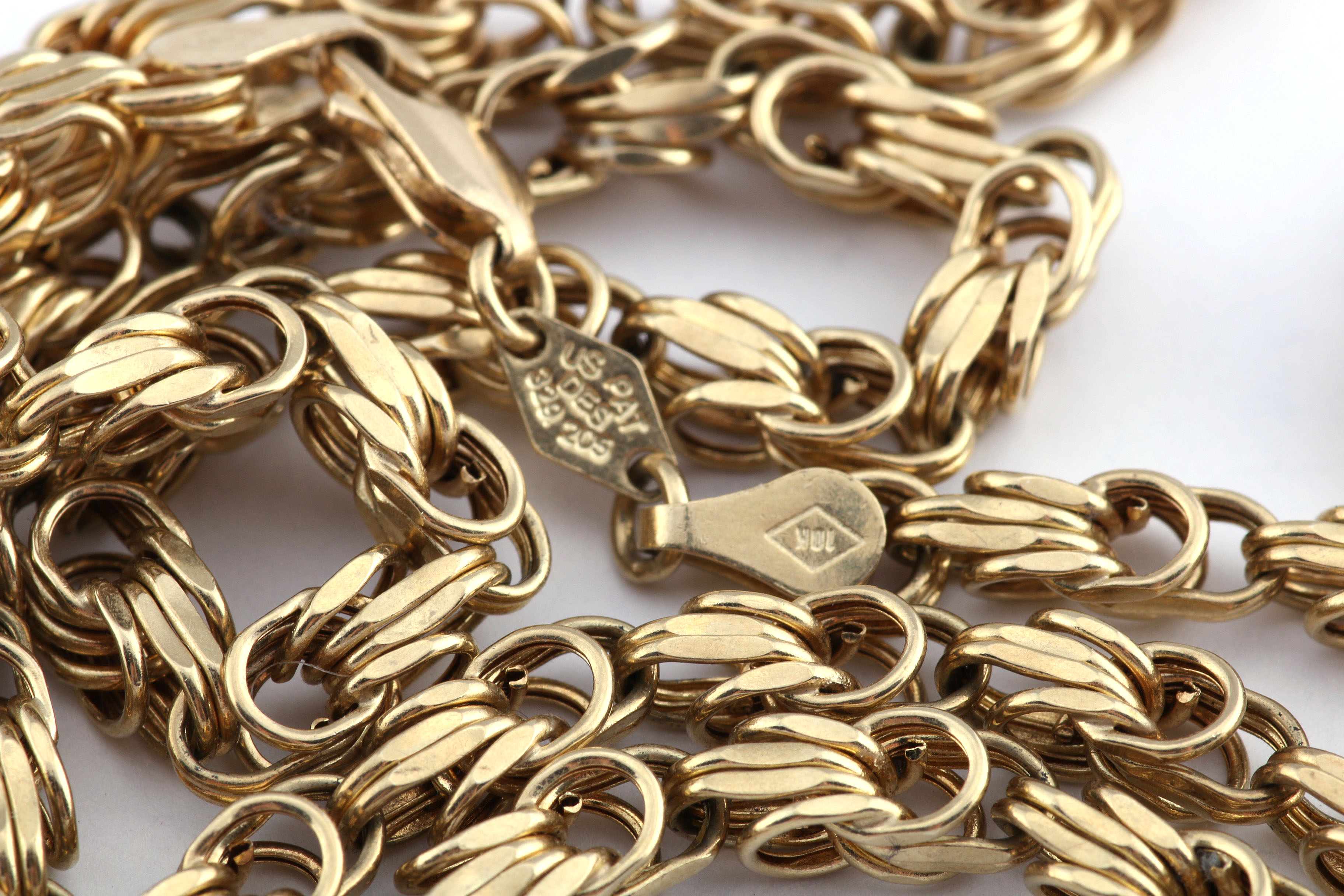 10K Yellow Gold Butterfly Weave Rope Chain Necklace