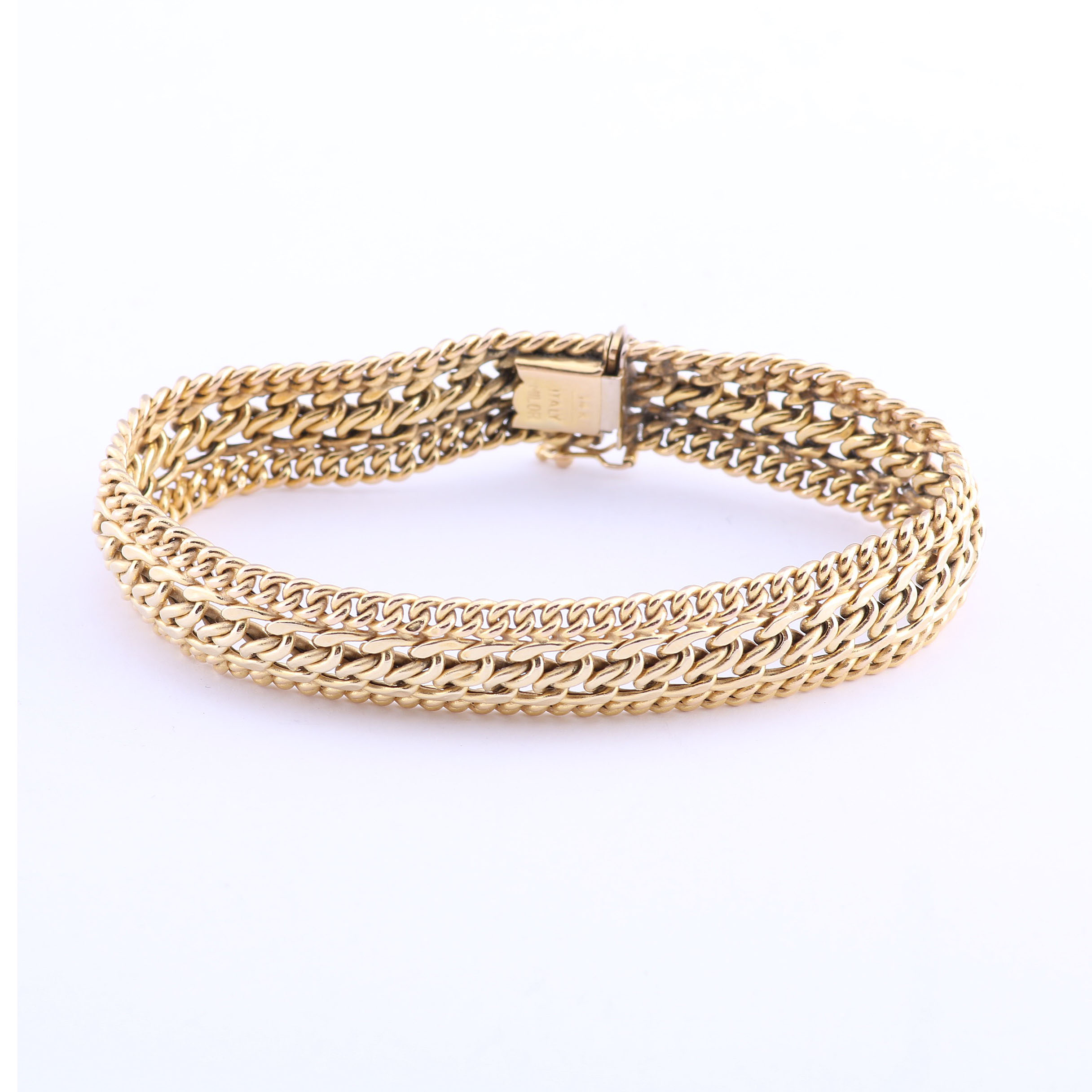 14K Yellow Gold Weave Bracelet