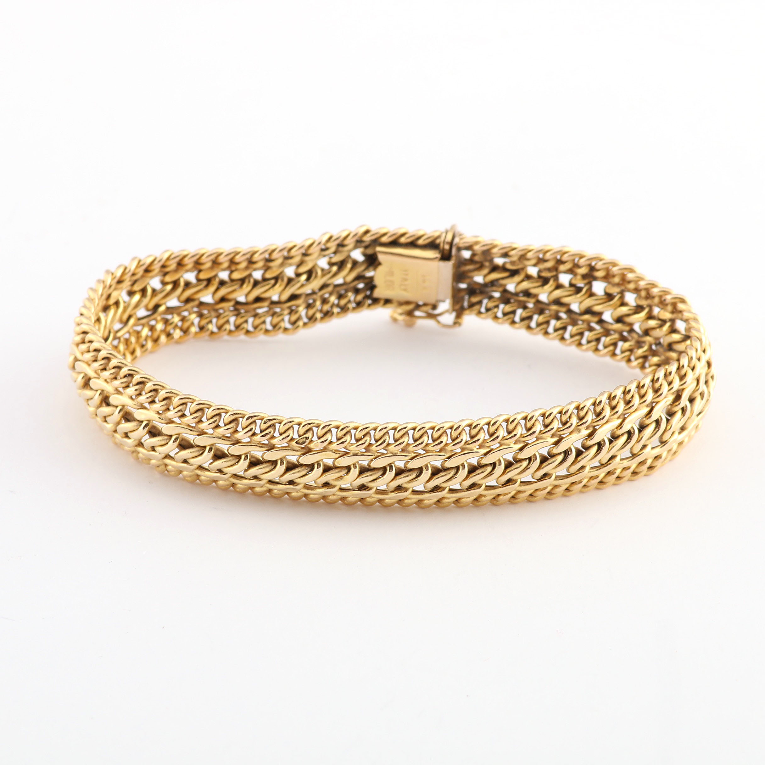 14K Yellow Gold Weave Bracelet