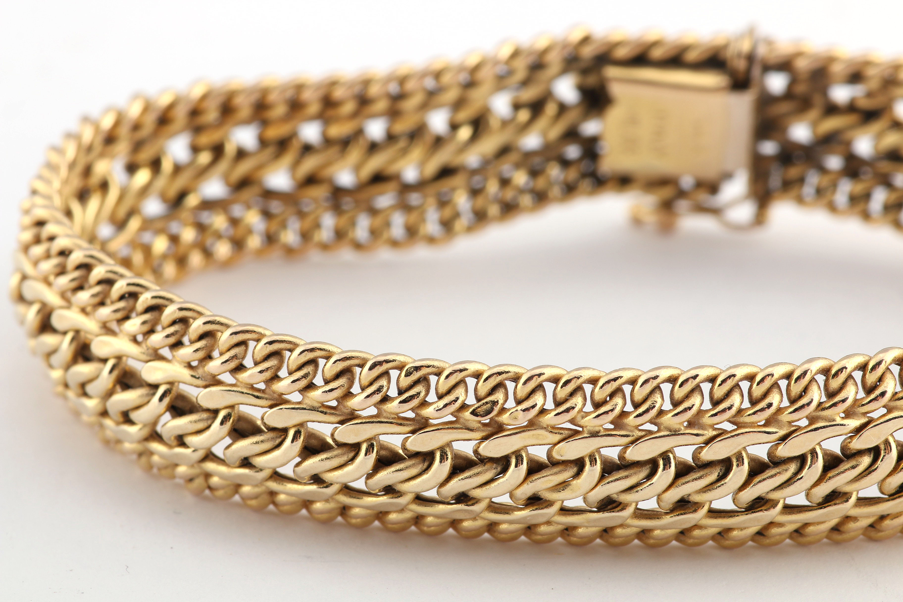 14K Yellow Gold Weave Bracelet