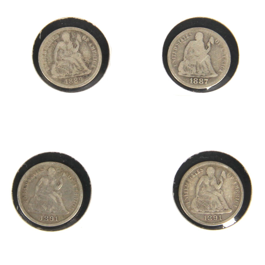 Grouping of Seated Liberty Silver Dimes