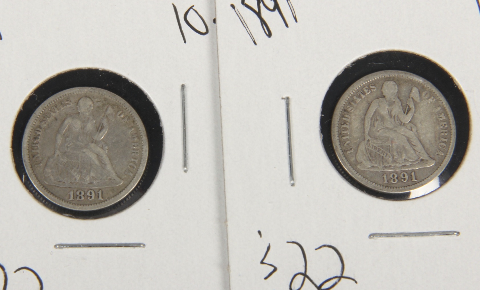 Grouping of Seated Liberty Silver Dimes