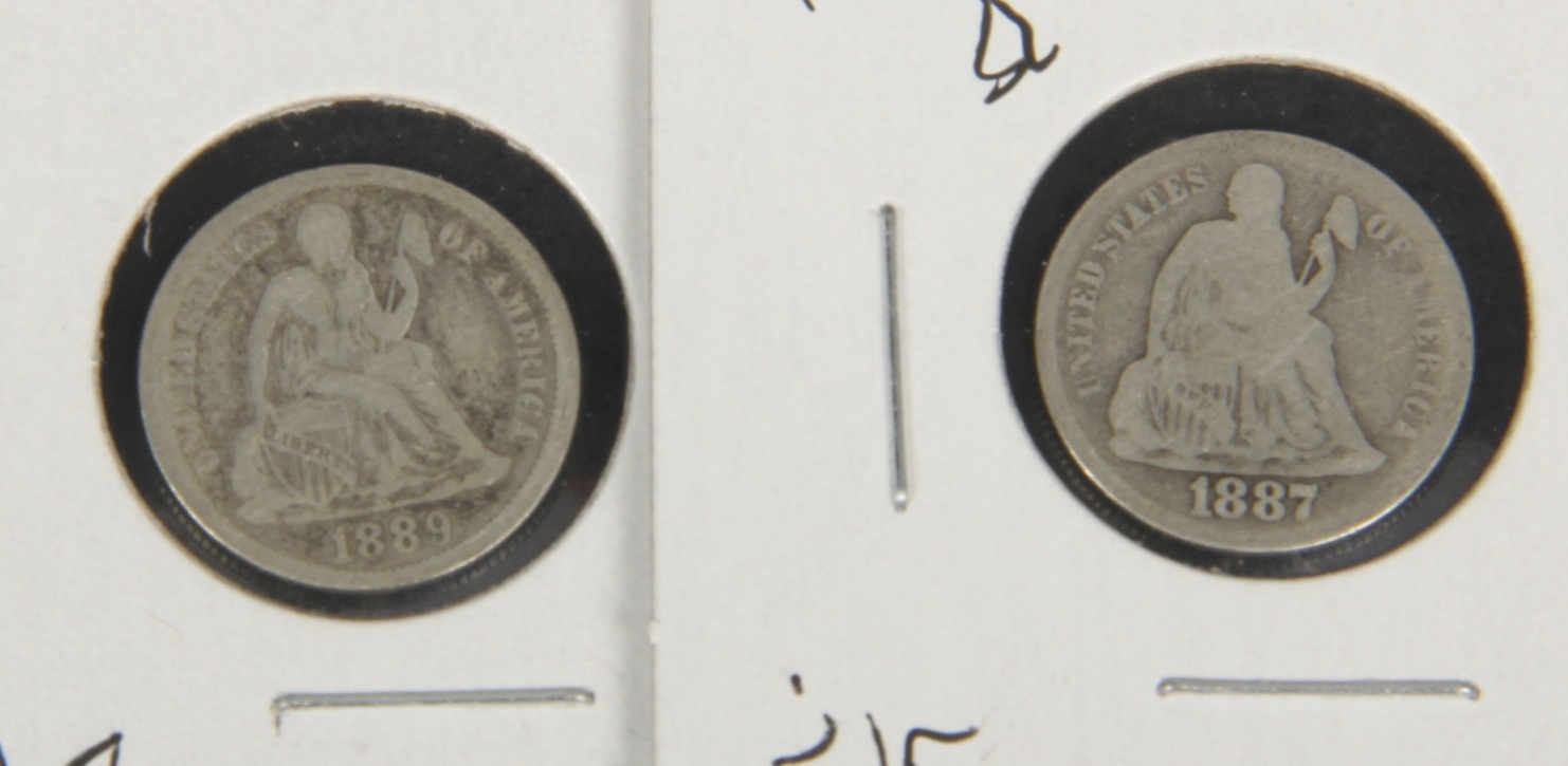 Grouping of Seated Liberty Silver Dimes
