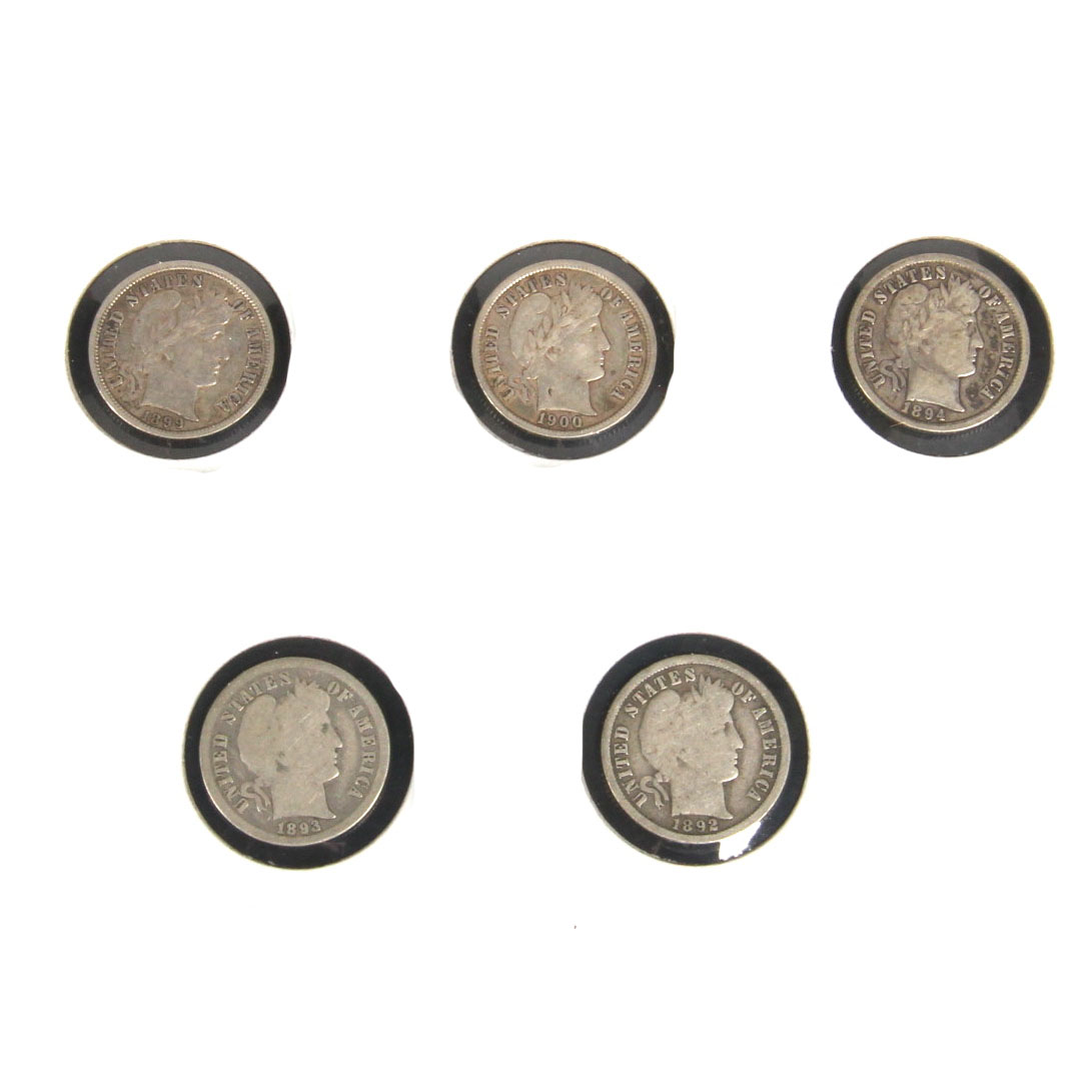 Collection of Barber Silver Dimes