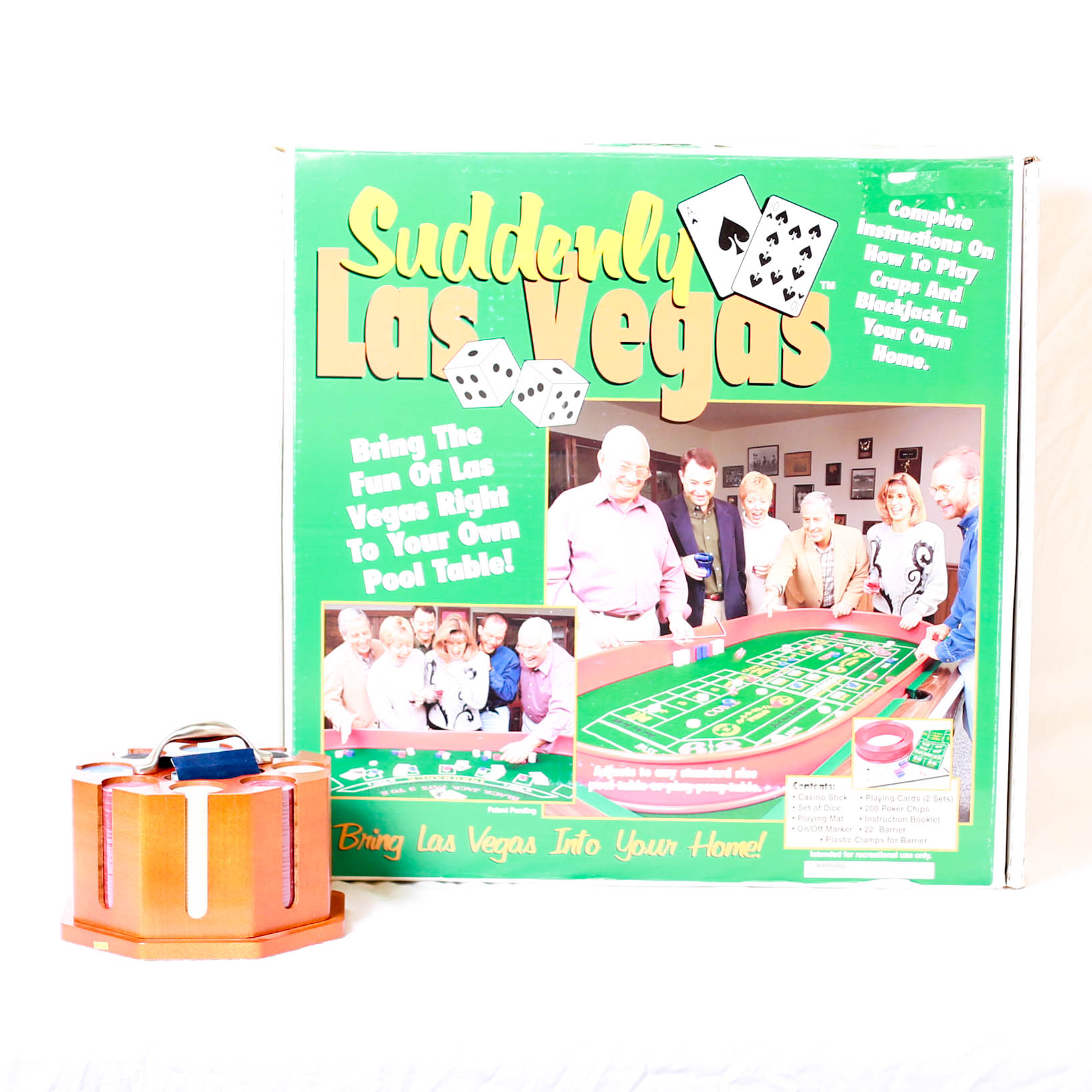 Suddenly Las Vegas Table Cover and Michael Graves Poker Set