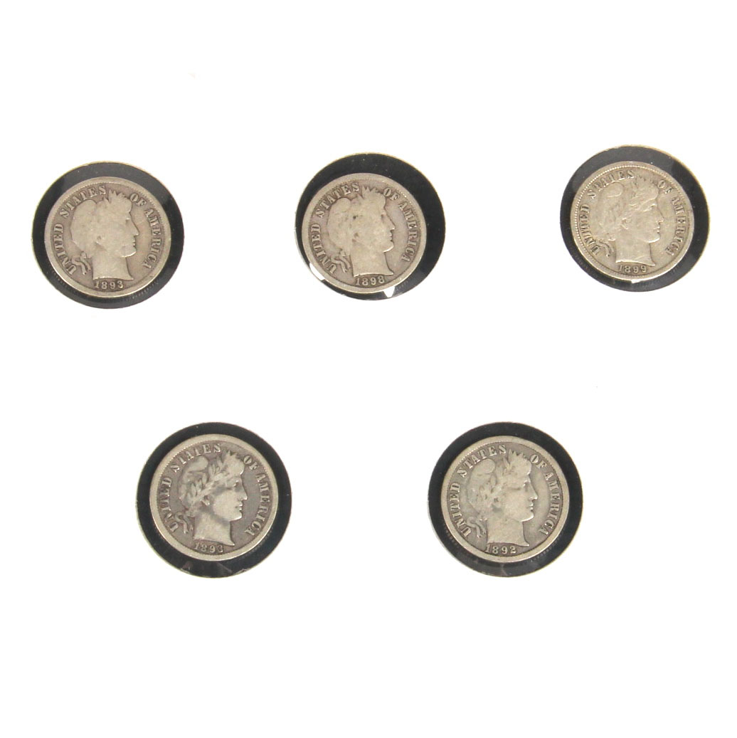 Assortment of Barber Silver Dimes
