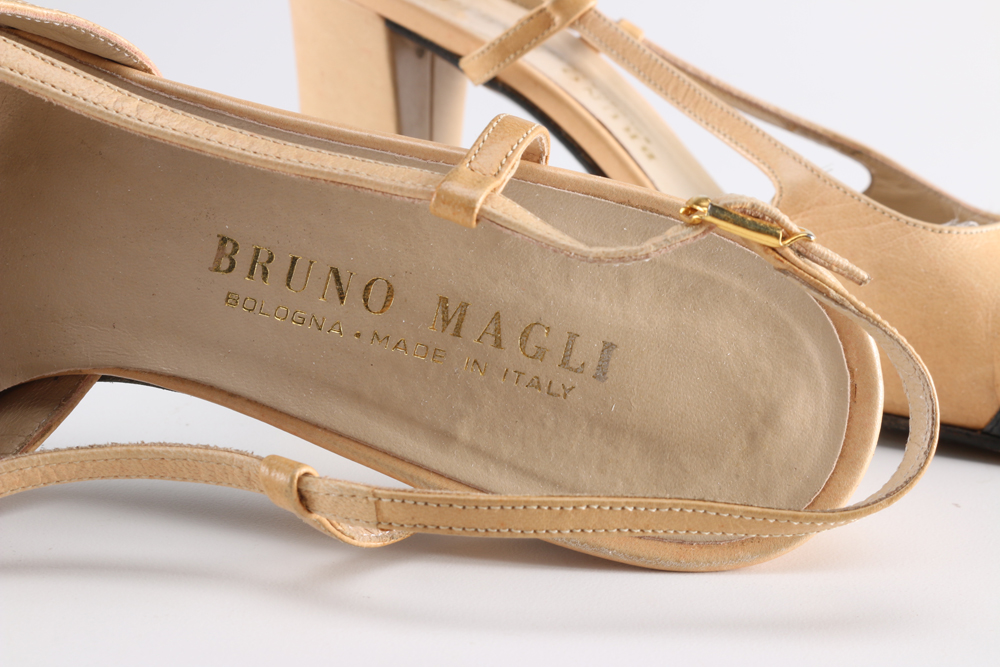 Bruno Magli Closed Toe Slingback Heels