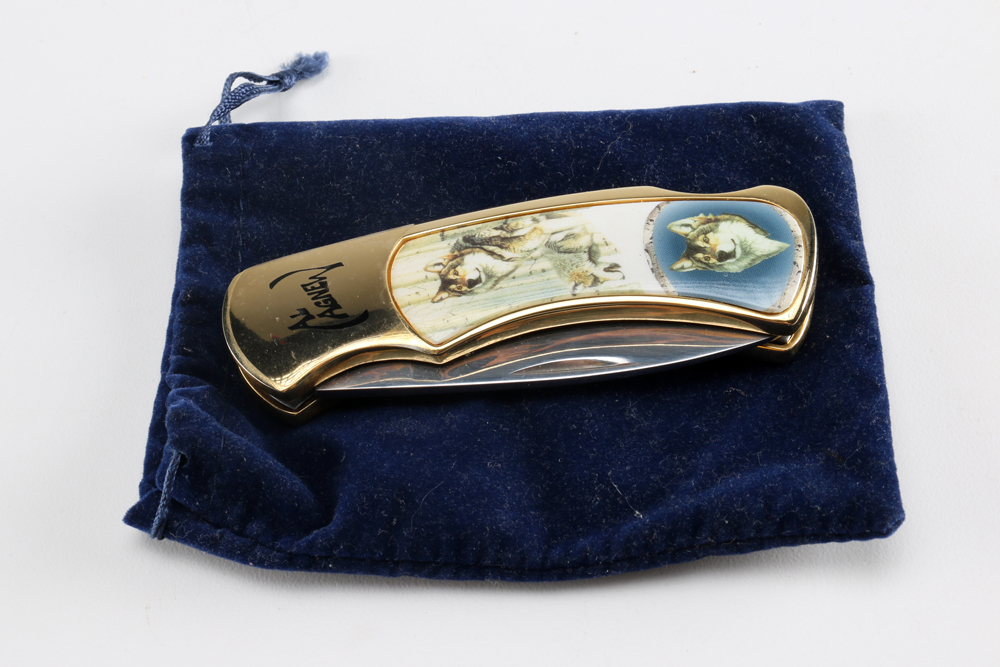 Set of Three Collectible Wolf Knives