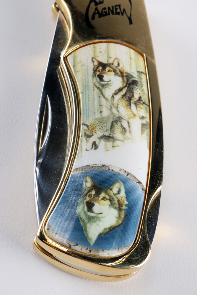 Set of Three Collectible Wolf Knives