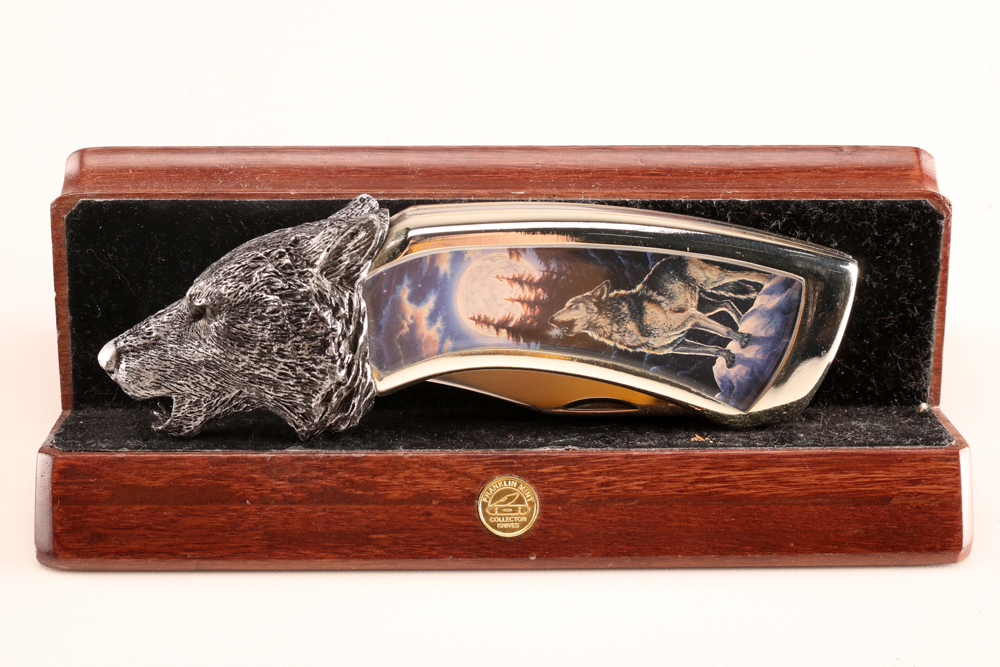 Set of Three Collectible Wolf Knives