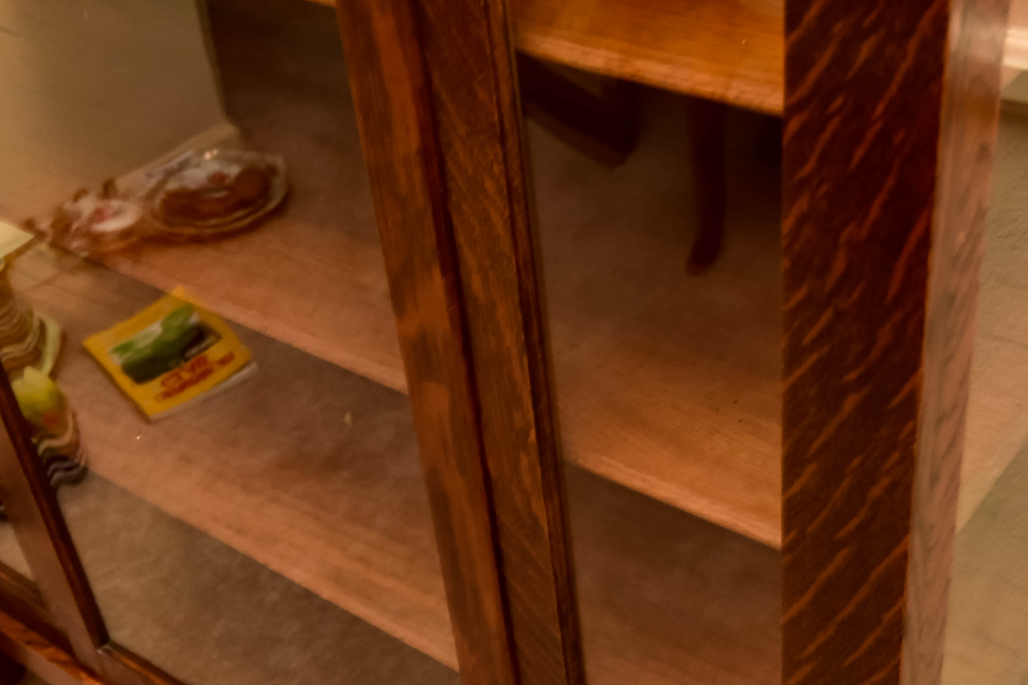 Vintage Oak Vitrine Cabinet