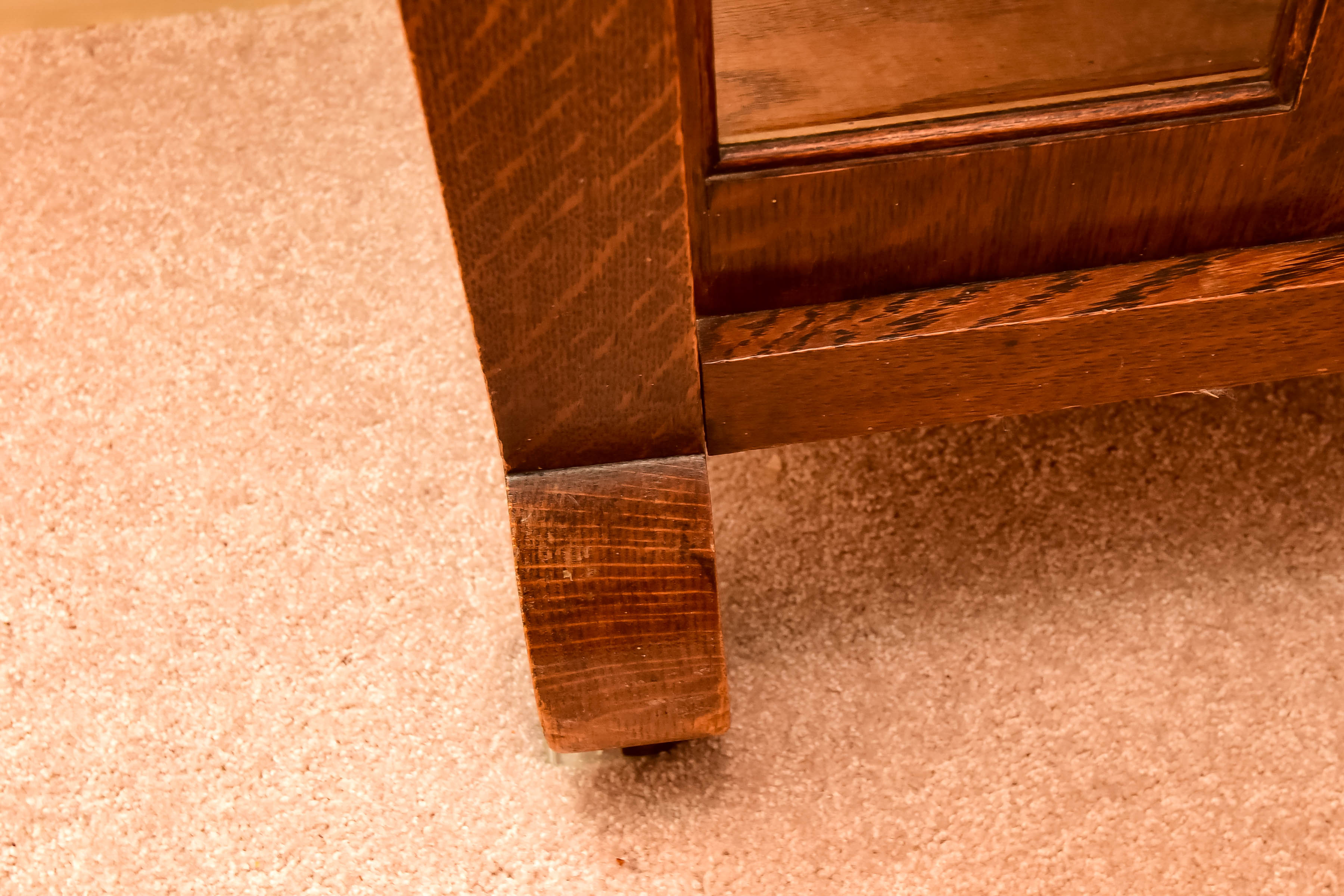 Vintage Oak Vitrine Cabinet