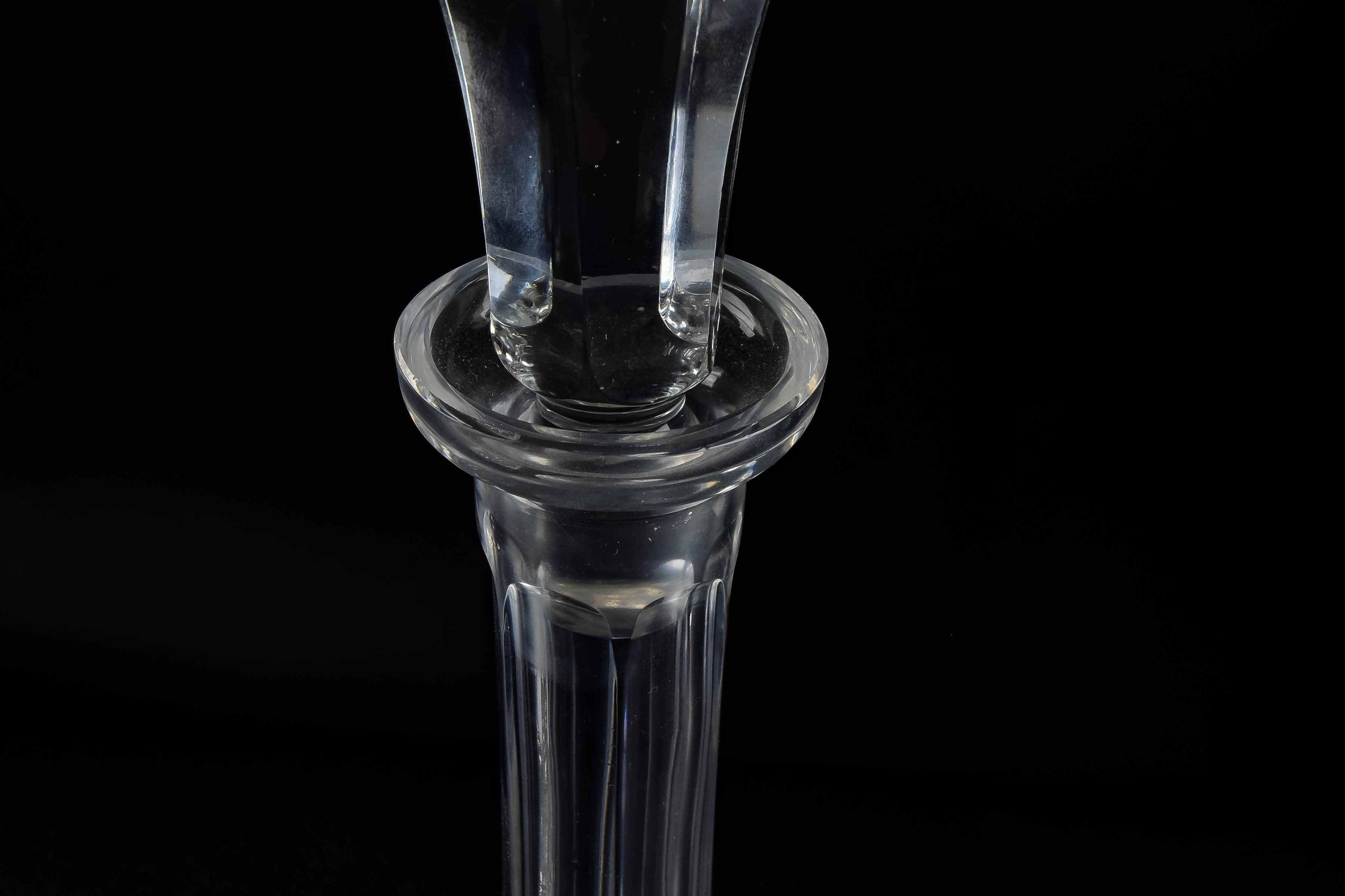 Cut Glass Decanter and Matching Bowl