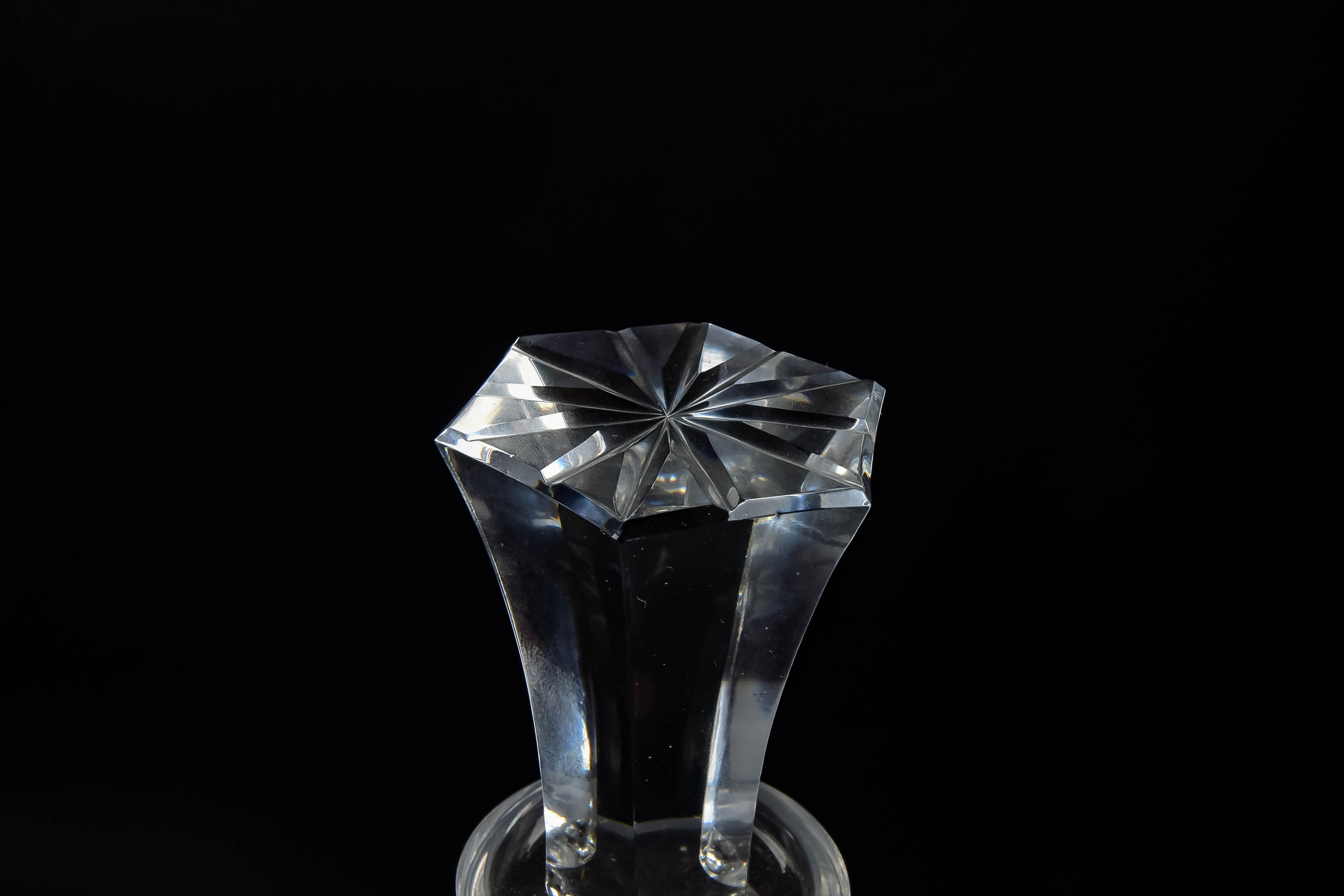 Cut Glass Decanter and Matching Bowl