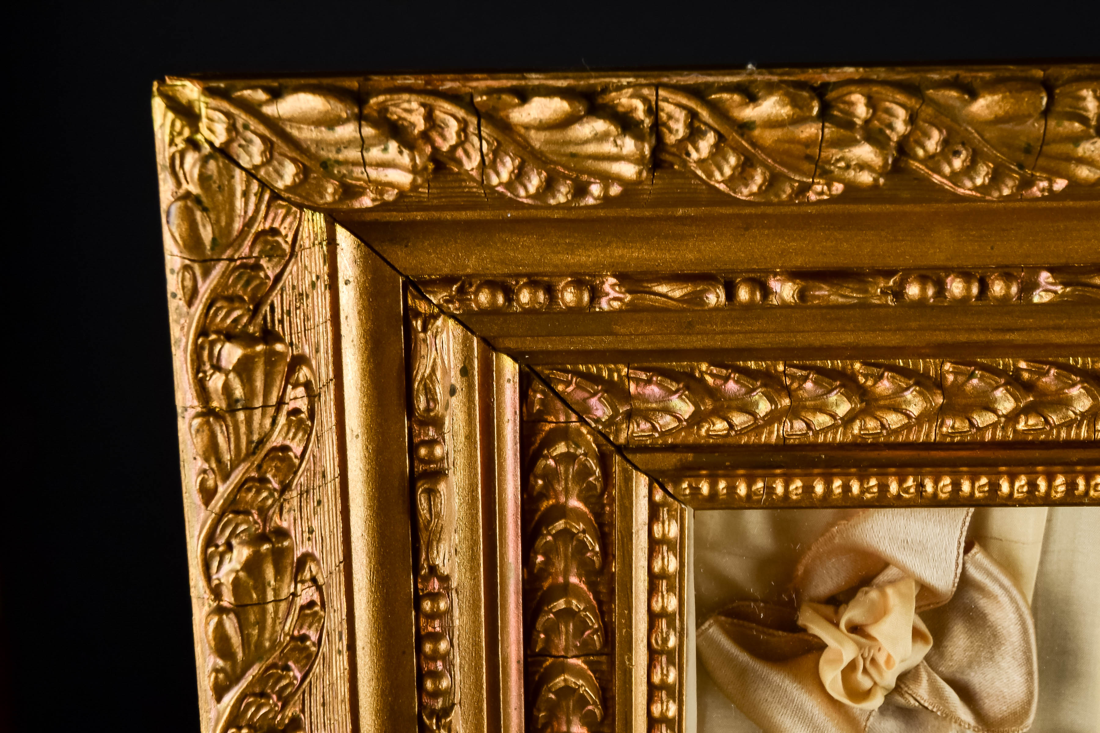 Antique Victorian Mourning Hair Wreath