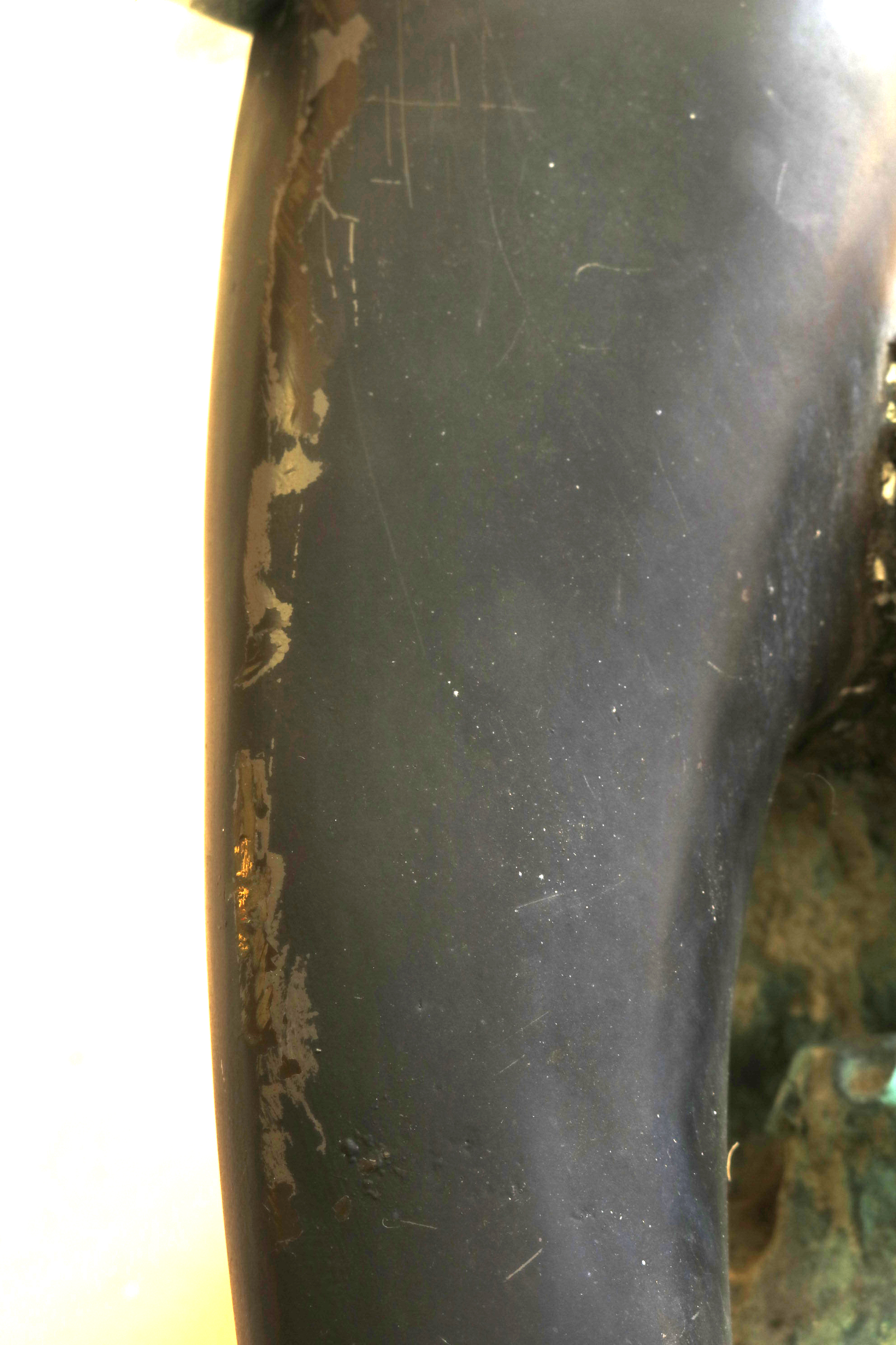 Signed Bronze Dolphin and Glass Coffee Table