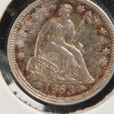 1853 Seated Liberty Silver Half Dime MS 63